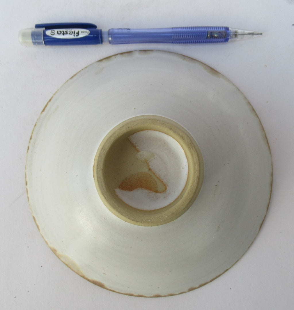 Crystalline glazed shallow studio pottery bowl by Matthew Blakely