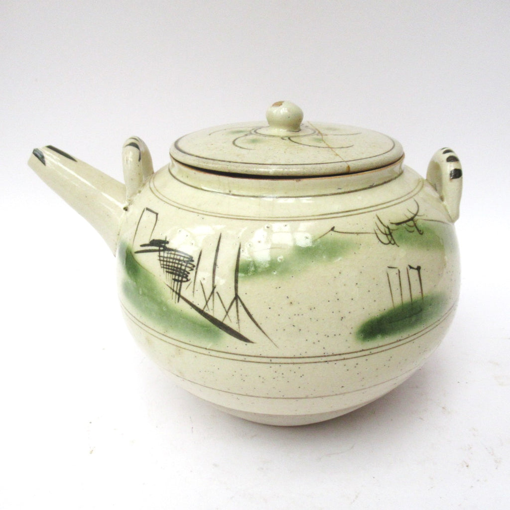 Japanese Mingei Mashiko teapot by Minigawa Masu c1920, with Bernard Leach letter