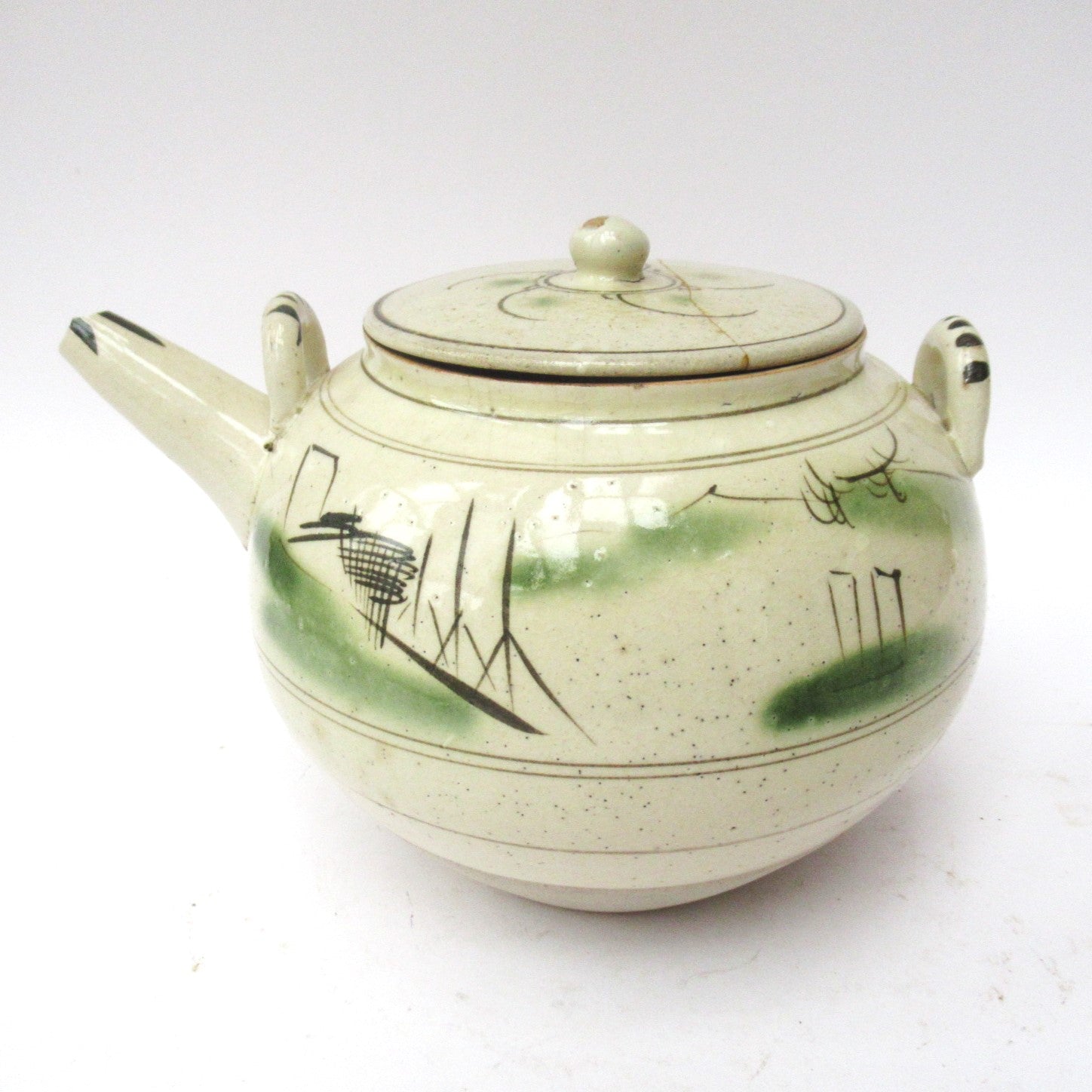 Japanese Mingei Mashiko teapot by Minigawa Masu c1920, with Bernard Leach letter