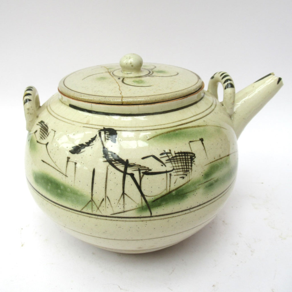 Japanese Mingei Mashiko teapot by Minigawa Masu c1920, with Bernard Leach letter