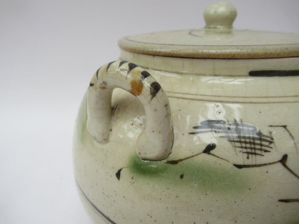 Japanese Mingei Mashiko teapot by Minigawa Masu c1920, with Bernard Leach letter