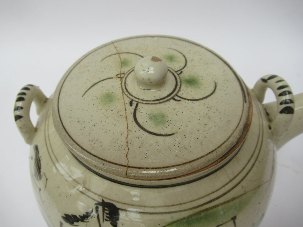 Japanese Mingei Mashiko teapot by Minigawa Masu c1920, with Bernard Leach letter