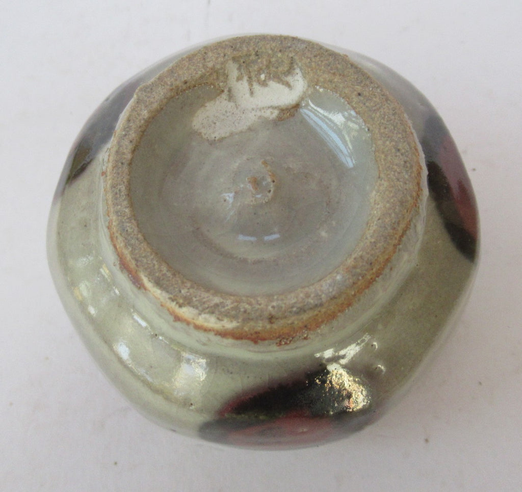 Kimura Mitsuru, Japanese studio pottery Mashiko ware sake cup, c1980