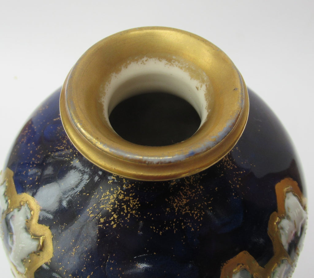 Austrian Art Nouveau vase, Max Emanuel Mosanic Mitterteich porcelain,c1900