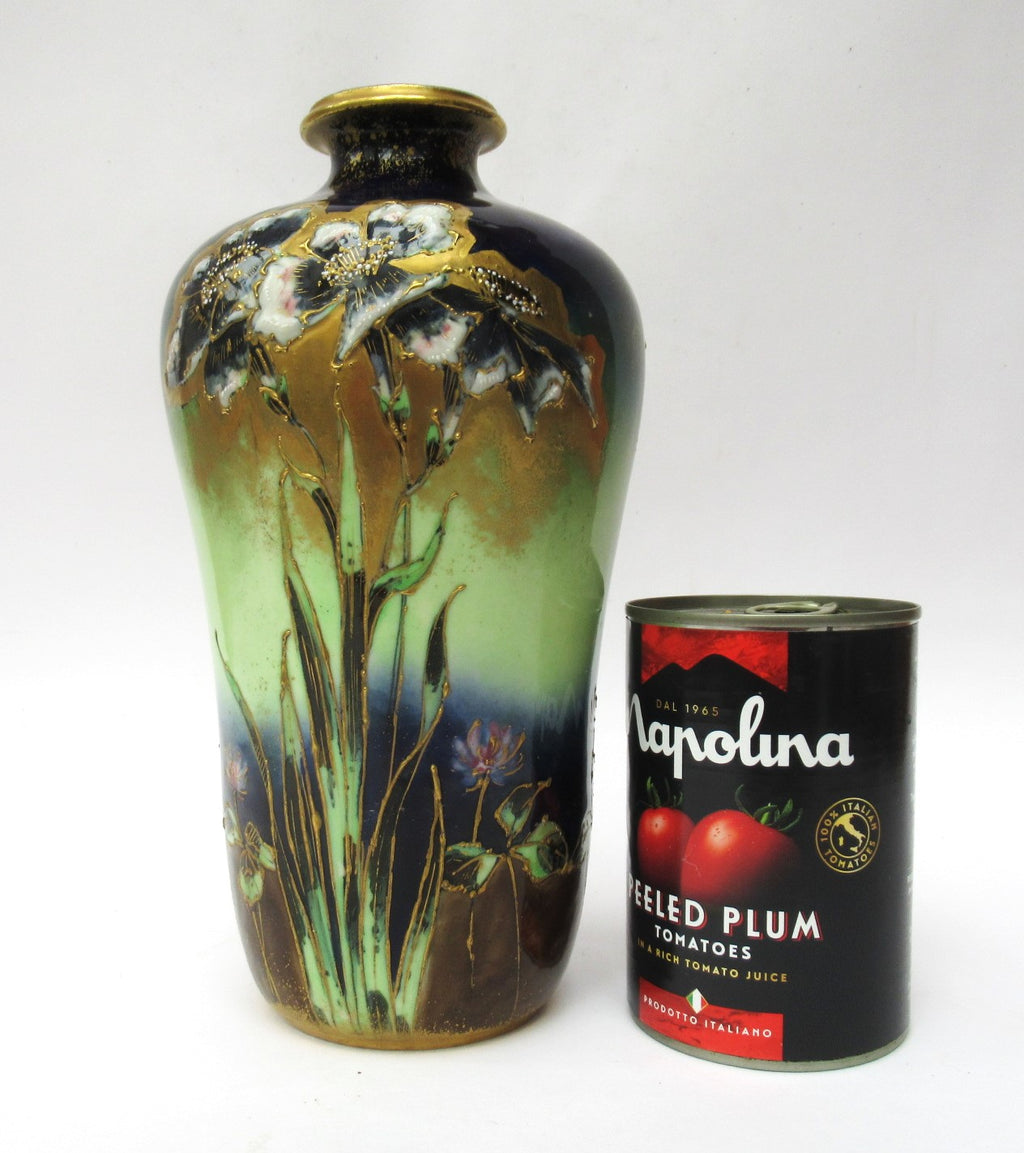 Austrian Art Nouveau vase, Max Emanuel Mosanic Mitterteich porcelain,c1900