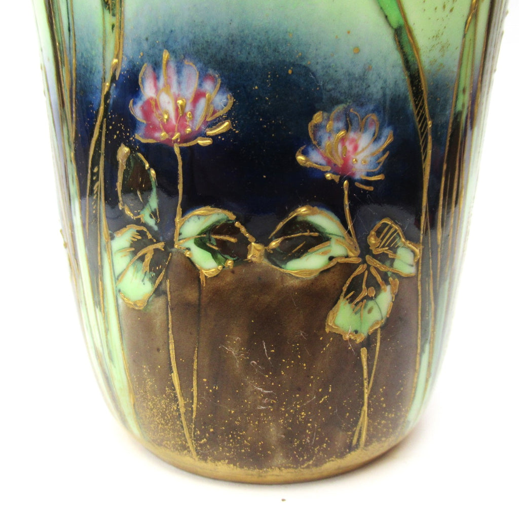 Austrian Art Nouveau vase, Max Emanuel Mosanic Mitterteich porcelain,c1900