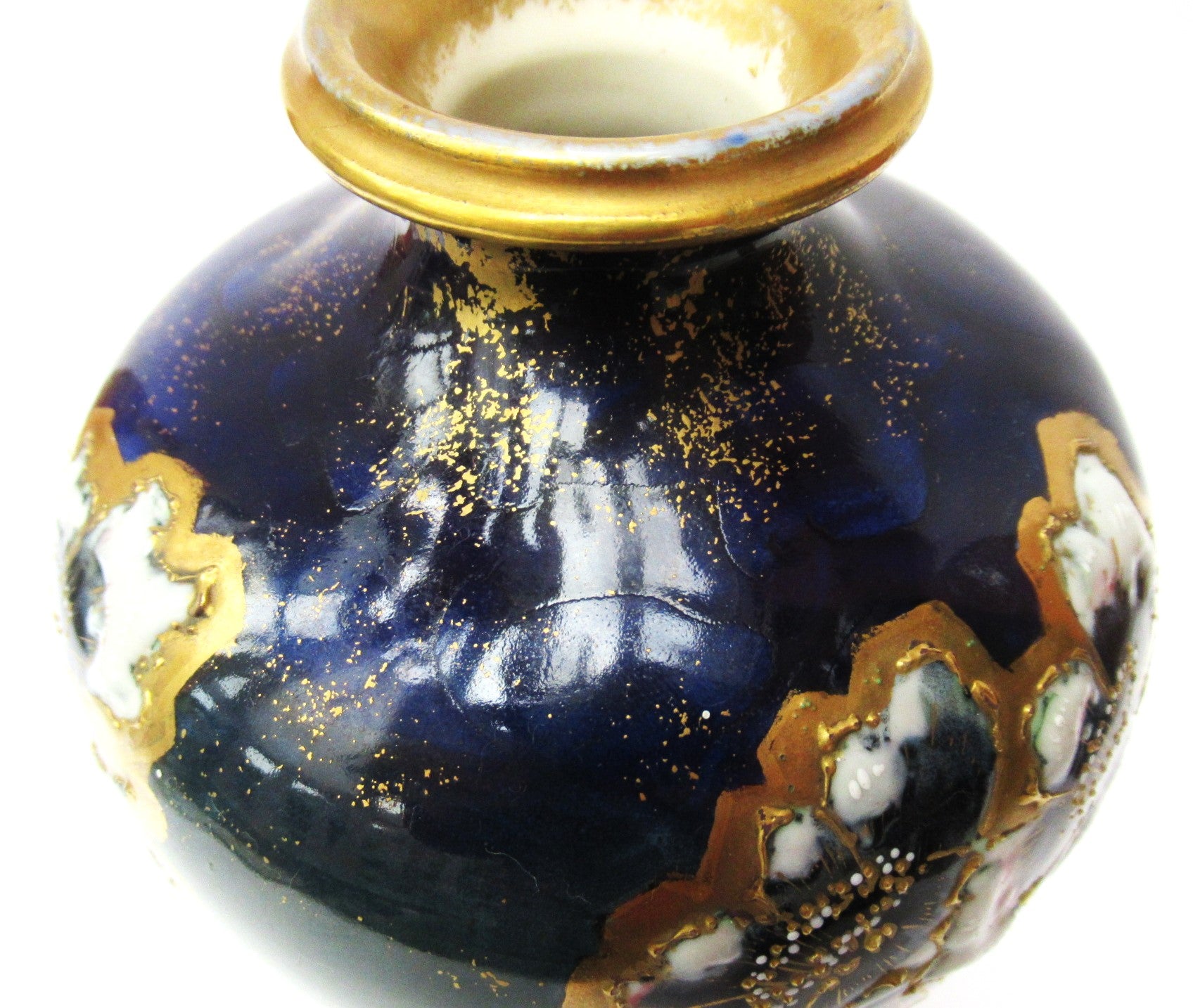 Austrian Art Nouveau vase, Max Emanuel Mosanic Mitterteich porcelain,c1900