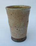 Nic Collins, British studio pottery wood fired beaker, stoneware, c1995