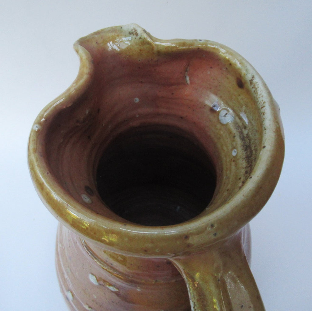 Nic Collins, British studio pottery very large wood fired jug, stoneware, c1995