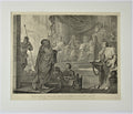 William Hogarth, Paul before Felix, large original print engraved 1752