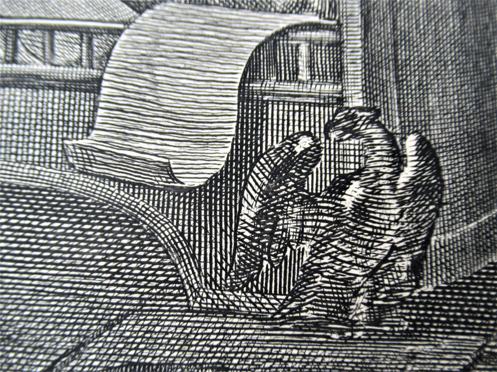 William Hogarth, Paul before Felix, large original print engraved 1752