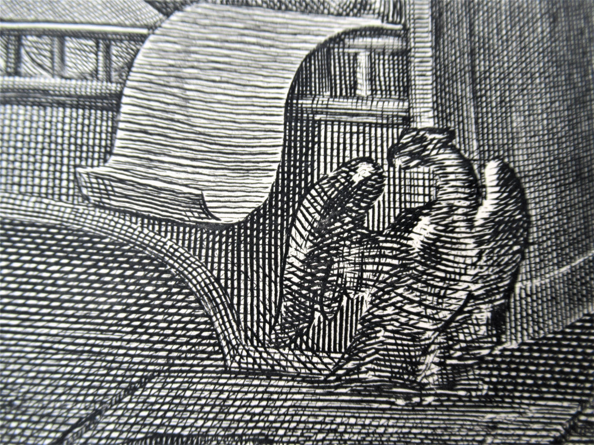 William Hogarth, Paul before Felix, large original print engraved 1752