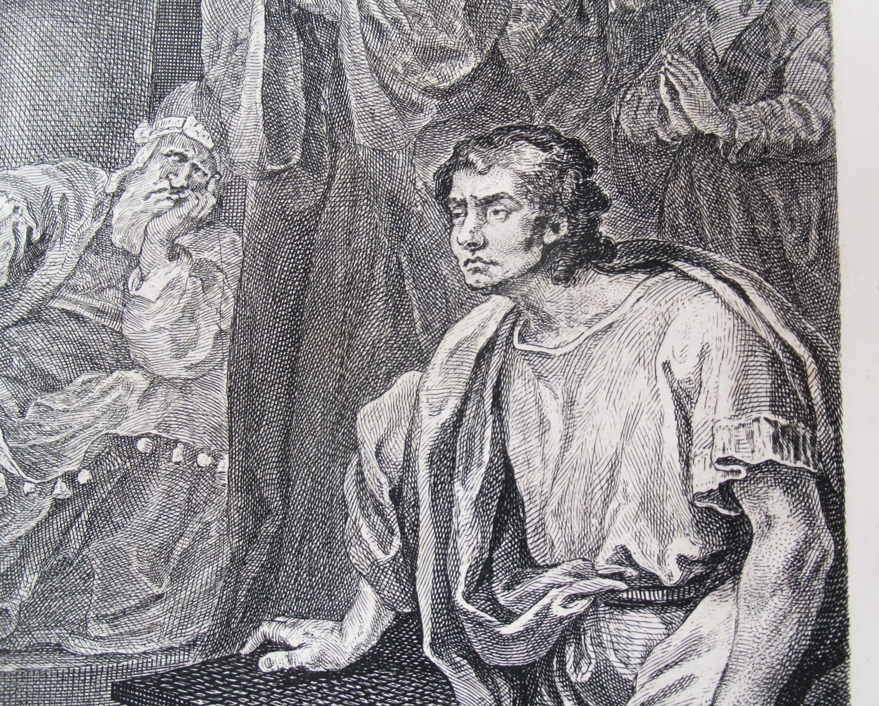 William Hogarth, Paul before Felix, large original print engraved 1752