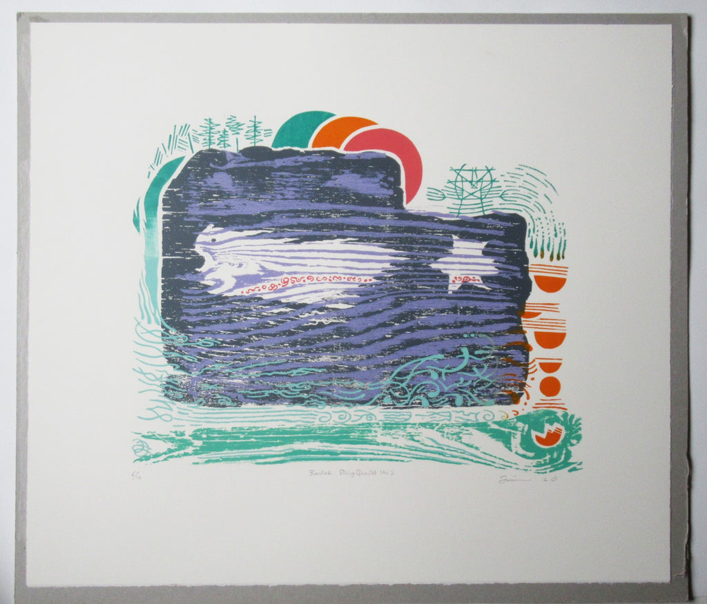 Peter Firmin, original artist's print, Bartok String Quartet No 3, 2007. 6 of 10
