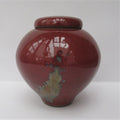 Peter Sparrey studio pottery stoneware sang-be boeuf glazed jar and cover, c1990