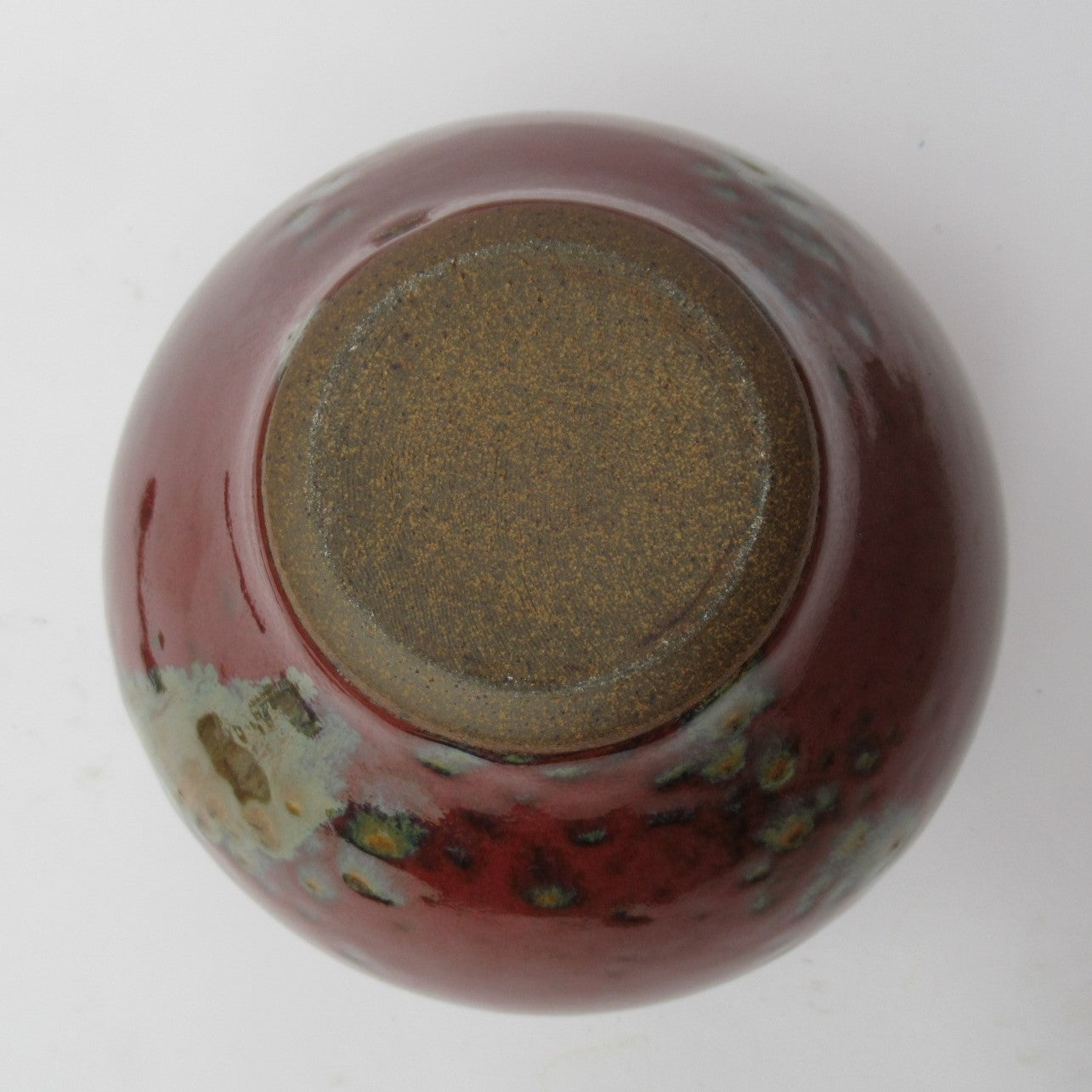 Peter Sparrey studio pottery stoneware sang-be boeuf glazed jar and cover, c1990
