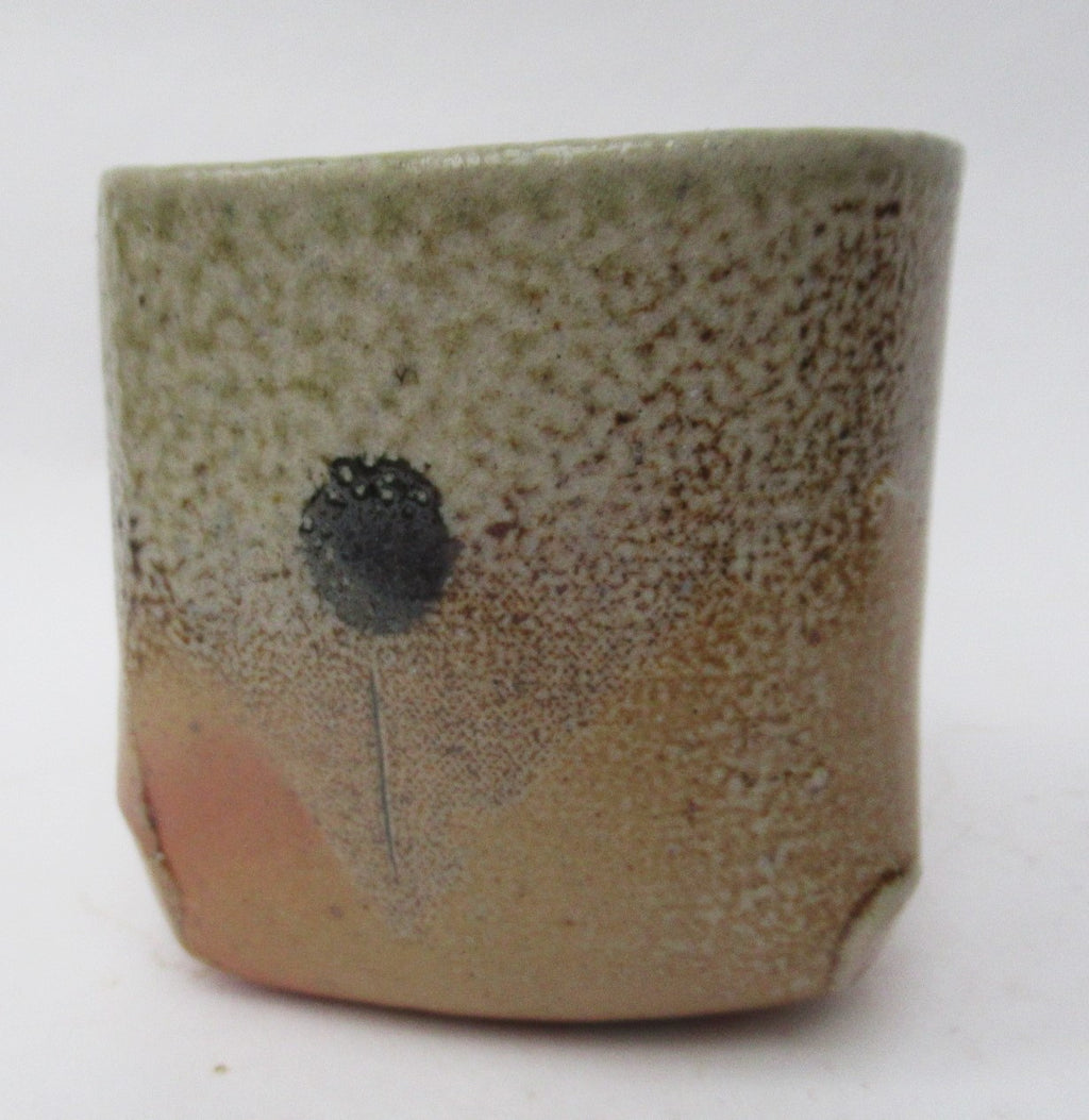 Petra Steward, British studio pottery salt glazed stoneware beaker c1998