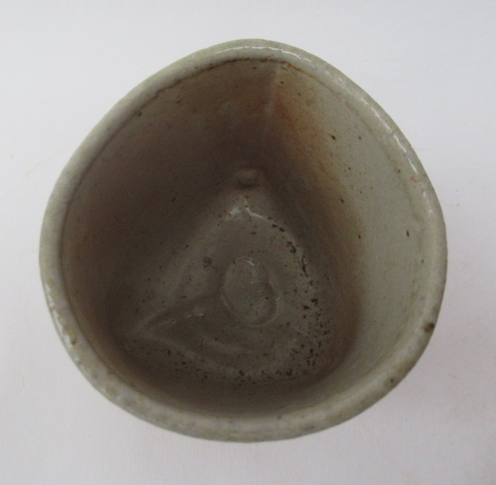 Petra Steward, British studio pottery salt glazed stoneware beaker c1998
