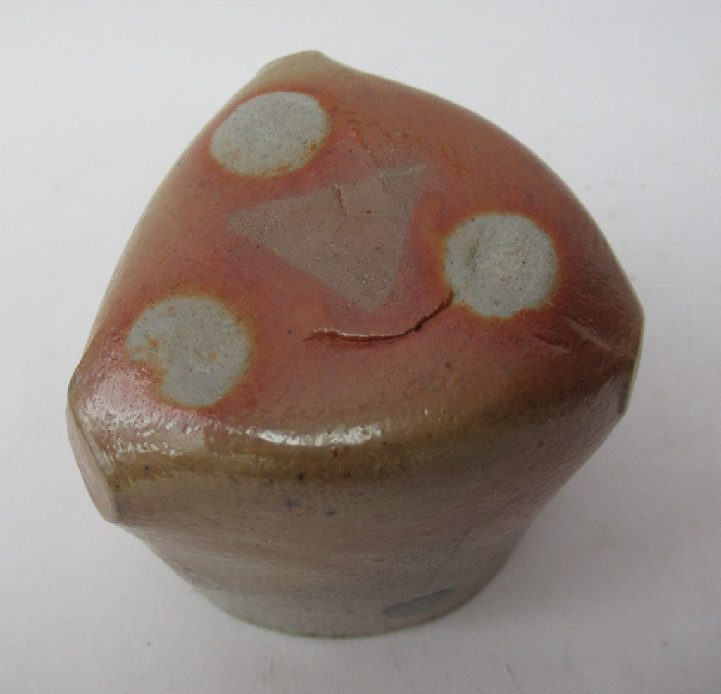 Petra Steward, British studio pottery salt glazed stoneware beaker c1998
