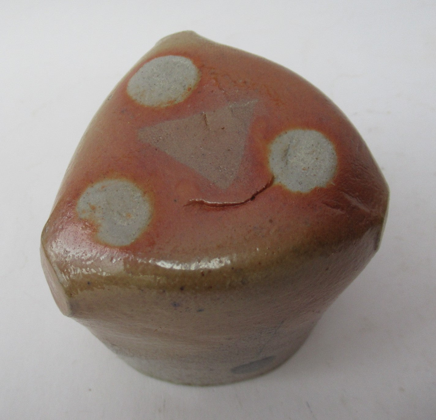 Petra Steward, British studio pottery salt glazed stoneware beaker c1998