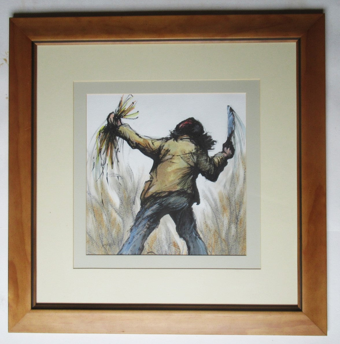 Michael Philpot (Suffolk artist), mixed media drawing entitled Hacker Becker