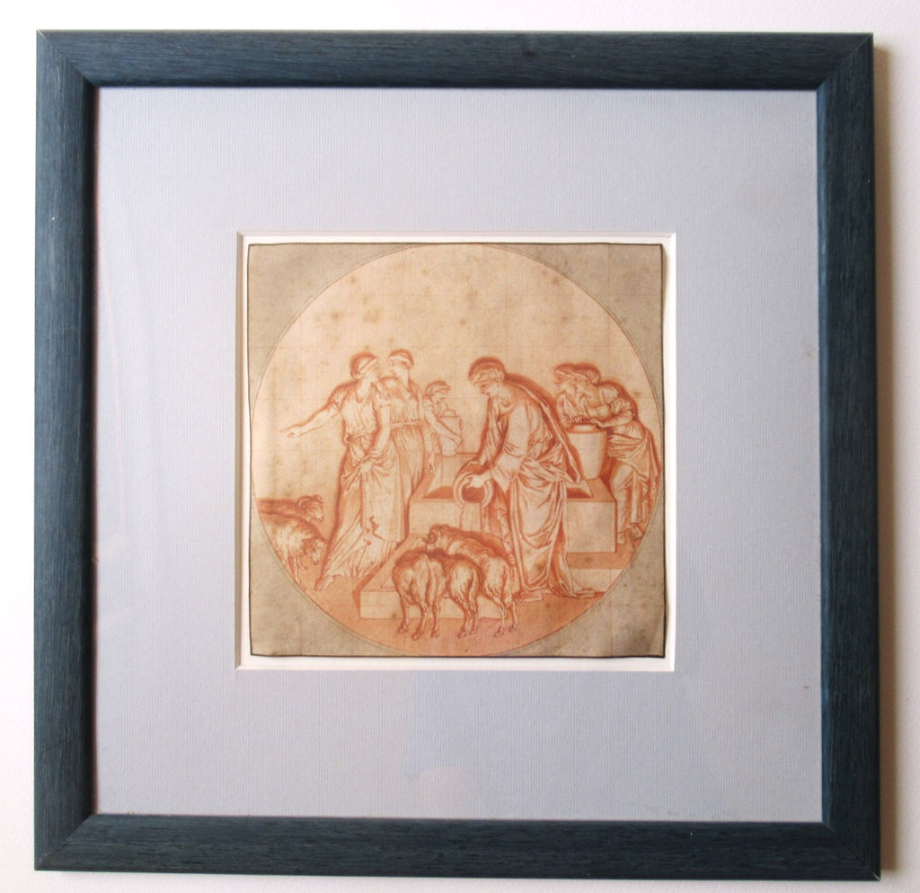 Bernard Picart, Old Master Drawing after Le Sueur, 1733, good provenance, framed