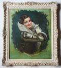 Harold Hume Piffard, The Aviatrix, large oil on canvas , original frame, c1920