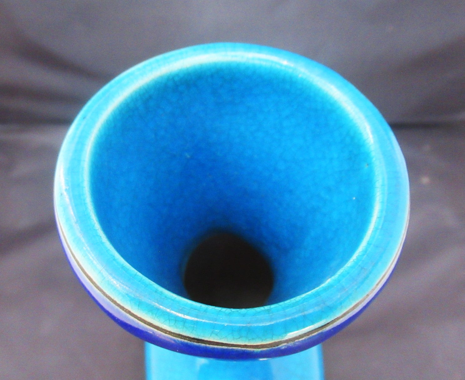 Primavera Au Printemps, Art Deco crackle glaze vase,  Faiencerie Longwy, 1925