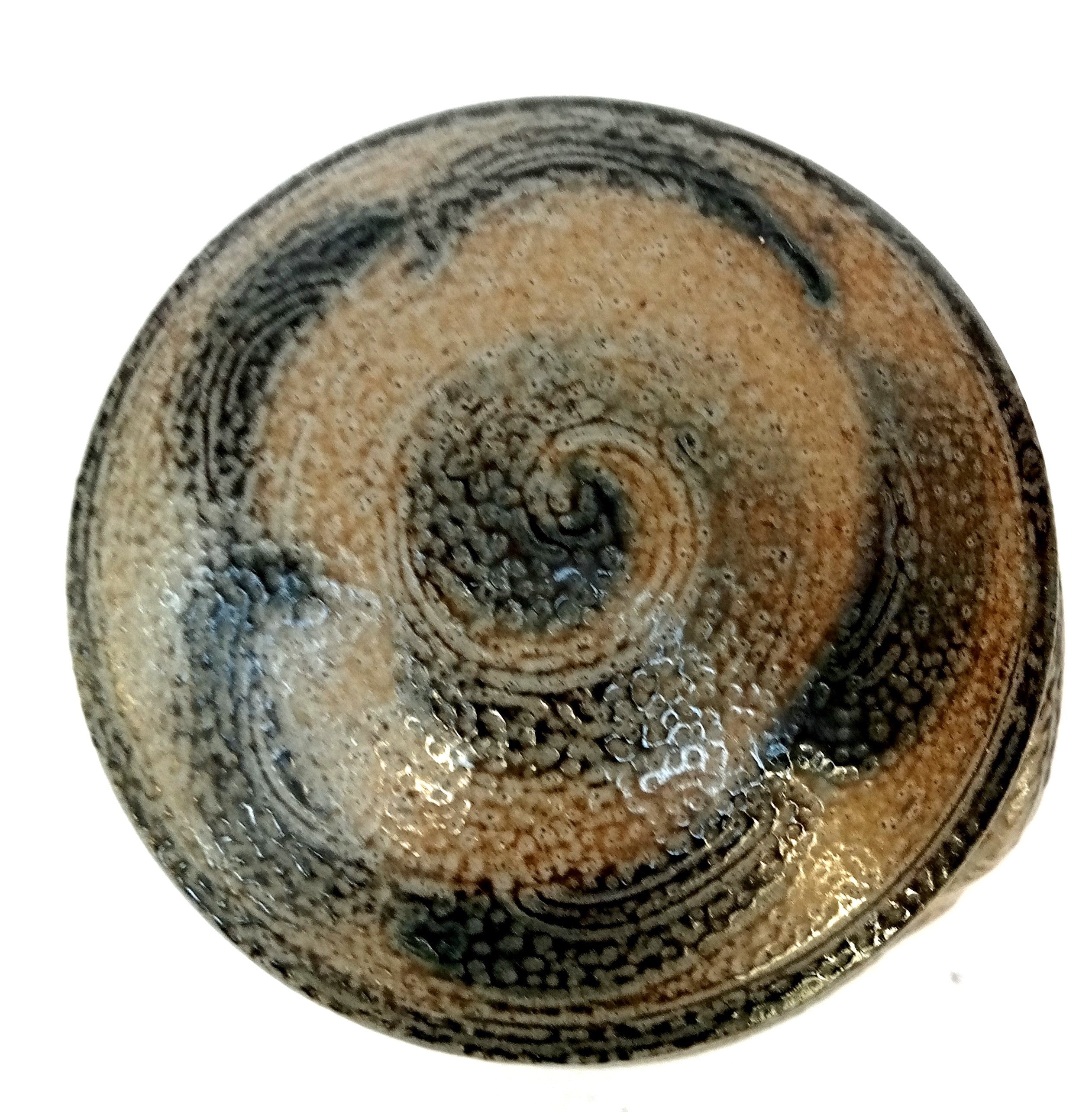 Ray Finch, Winchcombe pottery jar and cover, salt glazed stoneware, 2002