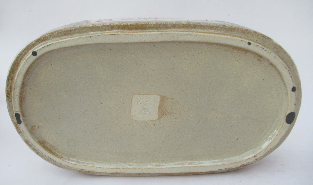 Reiko Nagata, Japanese studio pottery stoneware two layer bento box, c2010