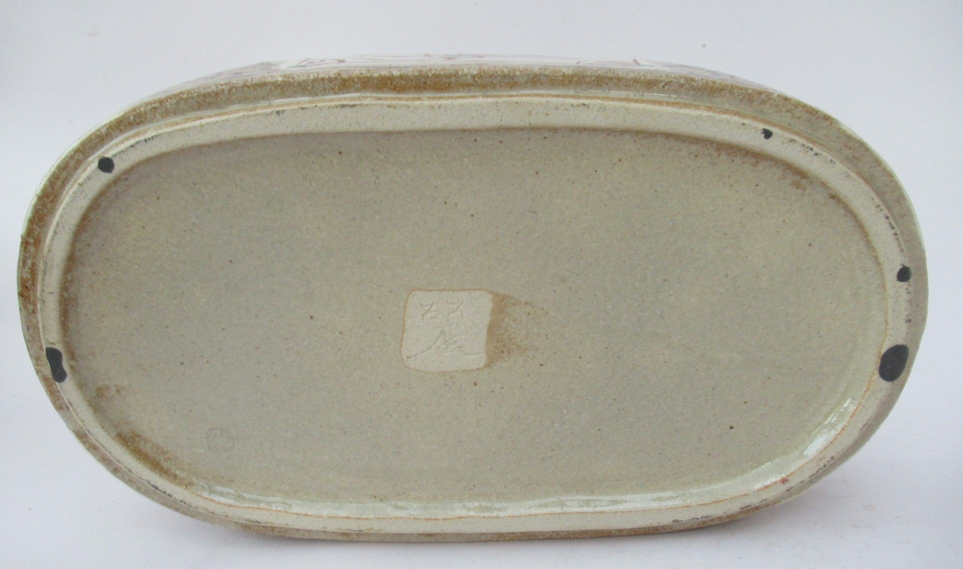 Reiko Nagata, Japanese studio pottery stoneware two layer bento box, c2010