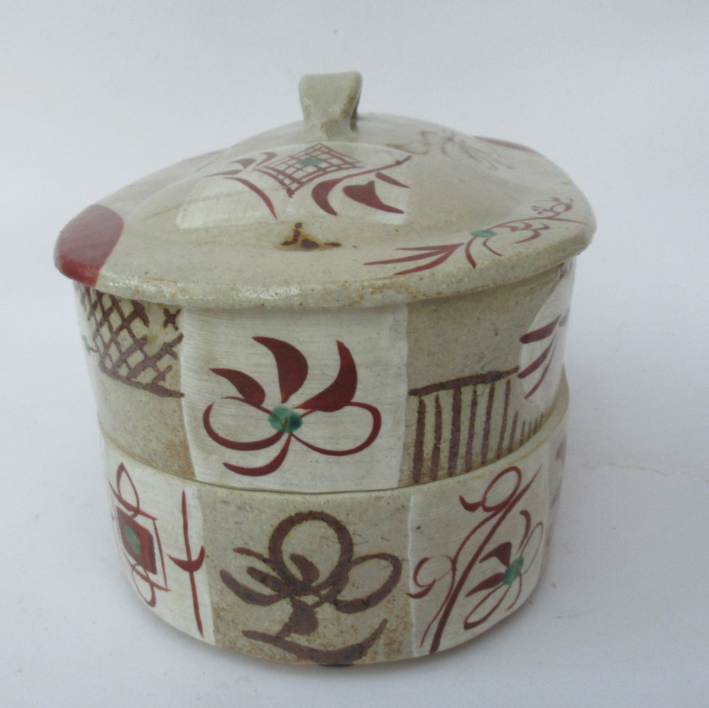 Reiko Nagata, Japanese studio pottery stoneware two layer bento box, c2010