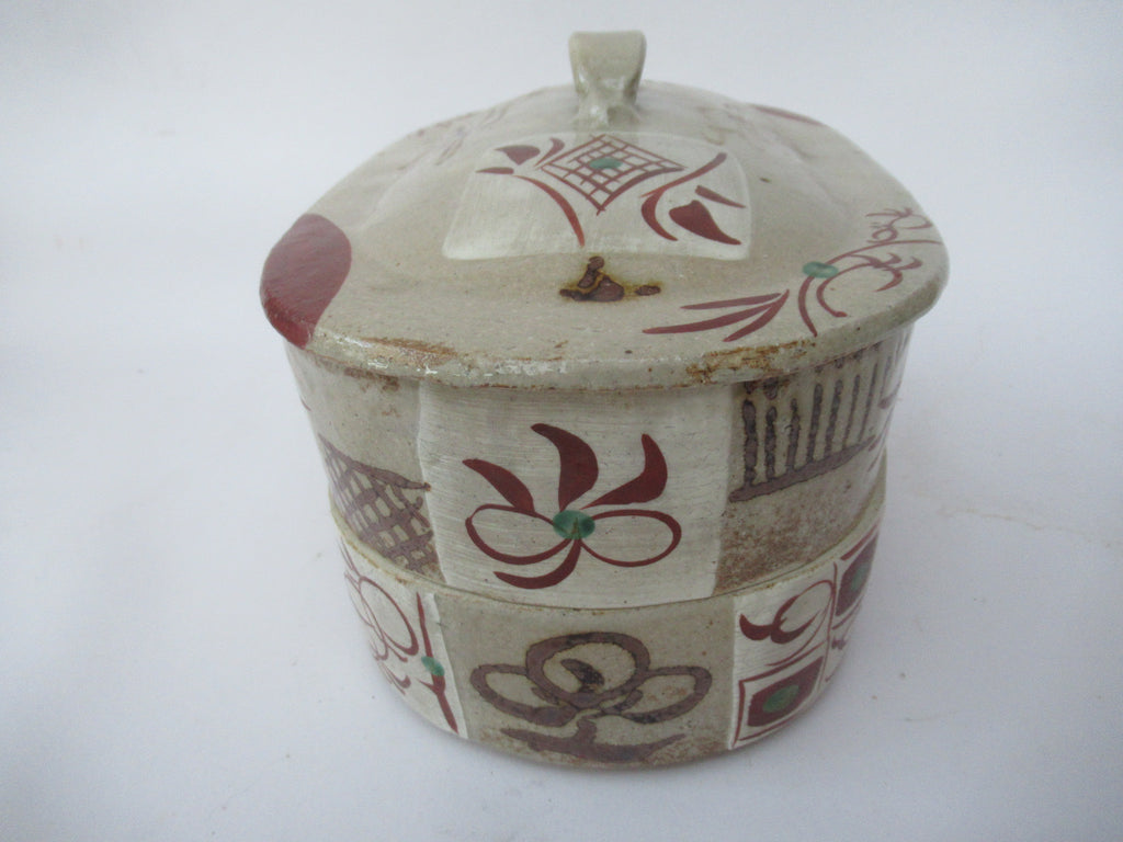 Reiko Nagata, Japanese studio pottery stoneware two layer bento box, c2010