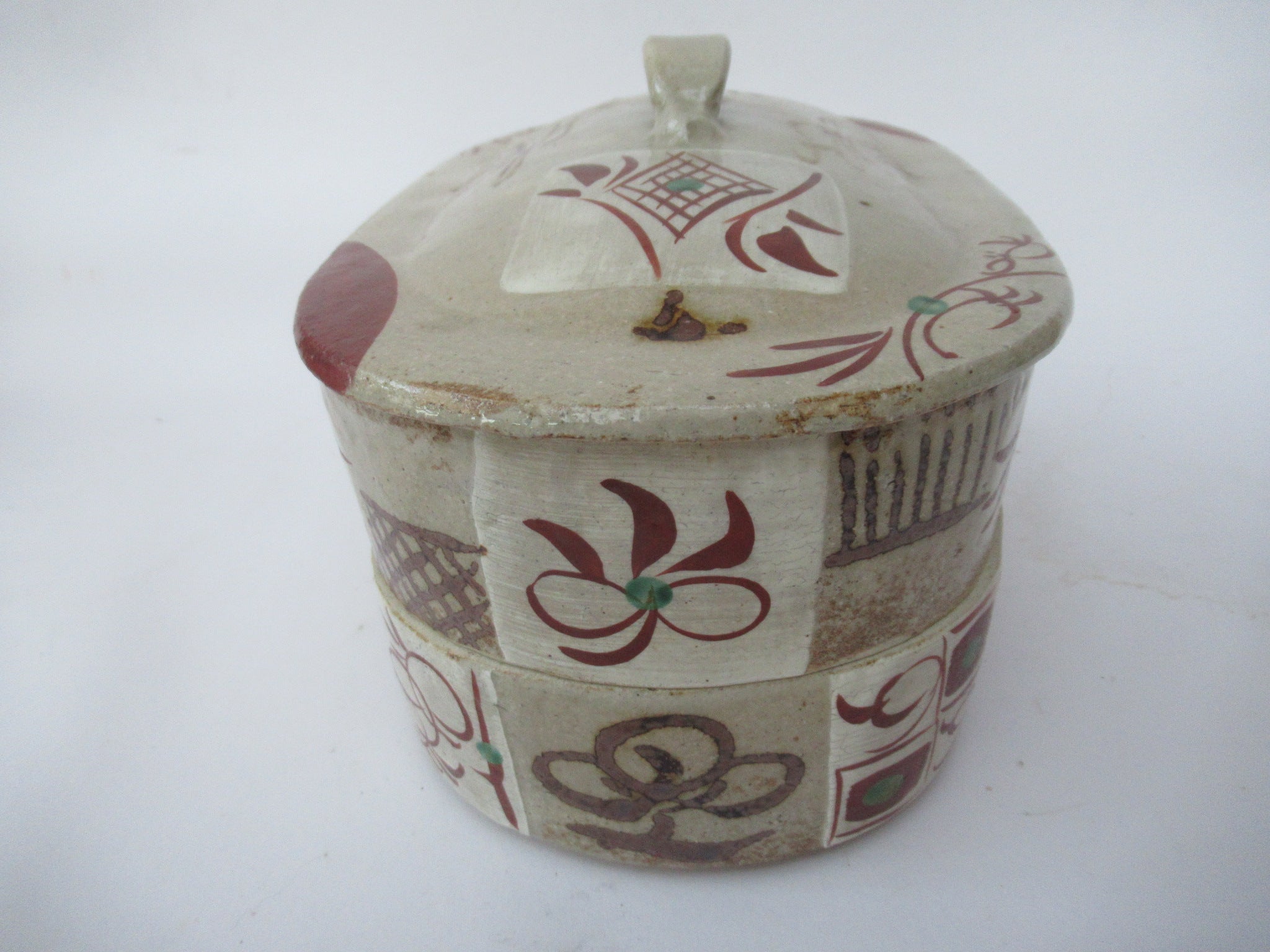 Reiko Nagata, Japanese studio pottery stoneware two layer bento box, c2010