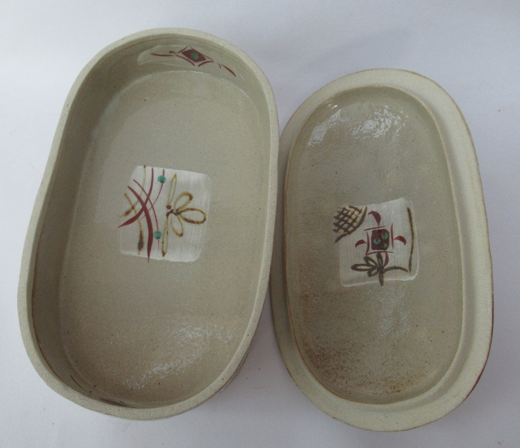 Reiko Nagata, Japanese studio pottery stoneware two layer bento box, c2010
