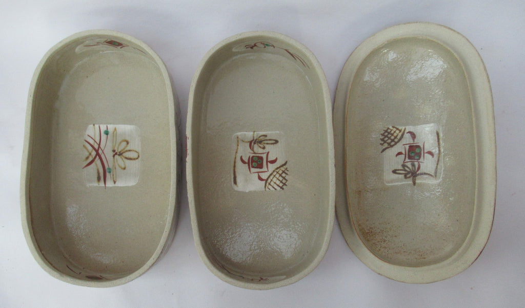 Reiko Nagata, Japanese studio pottery stoneware two layer bento box, c2010