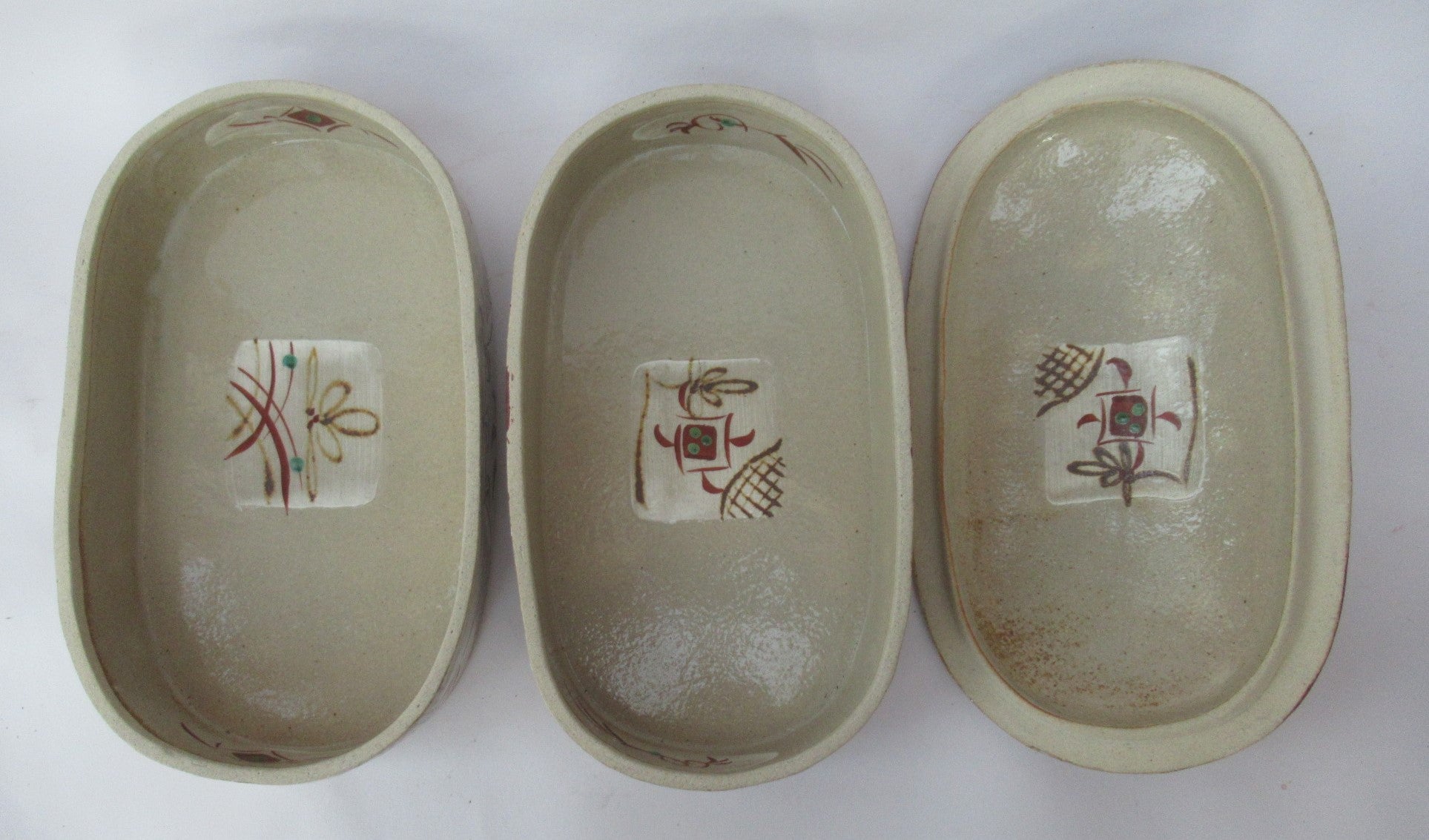 Reiko Nagata, Japanese studio pottery stoneware two layer bento box, c2010