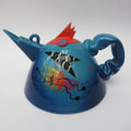 Richard Godfrey, fantastic earthenware studio pottery teapot, c1990