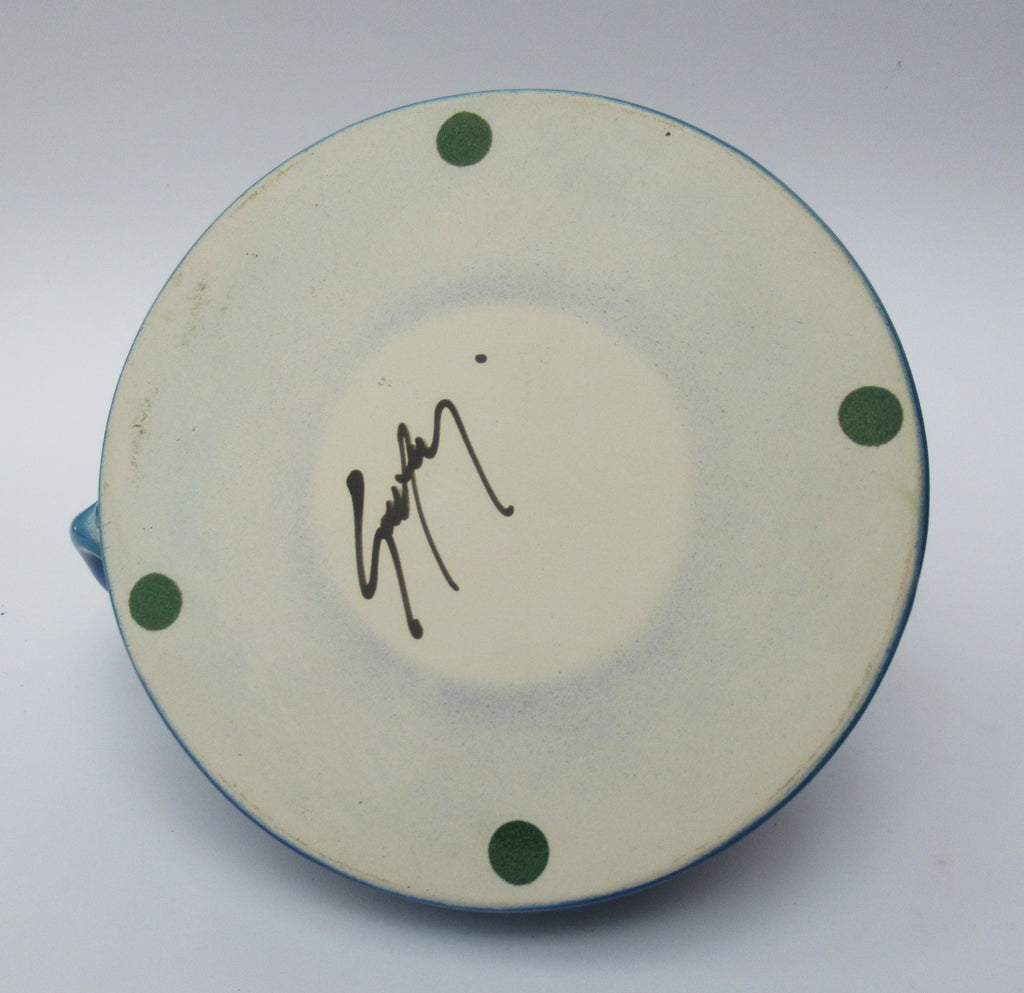 Richard Godfrey, fantastic earthenware studio pottery teapot, c1990