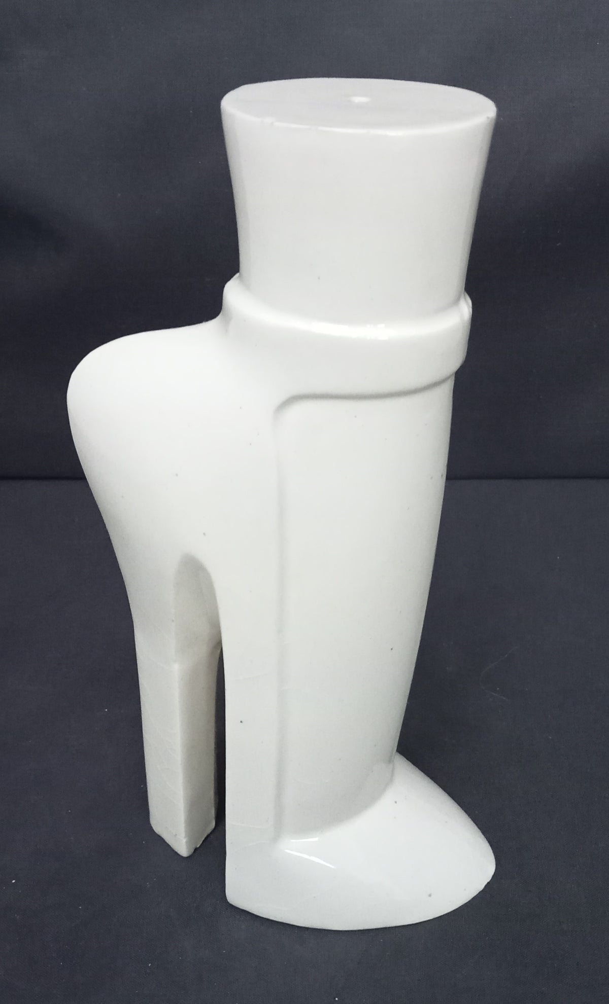 Lawson Ernest Rudge, stiletto salt pot, 1977 Pop Art studio pottery