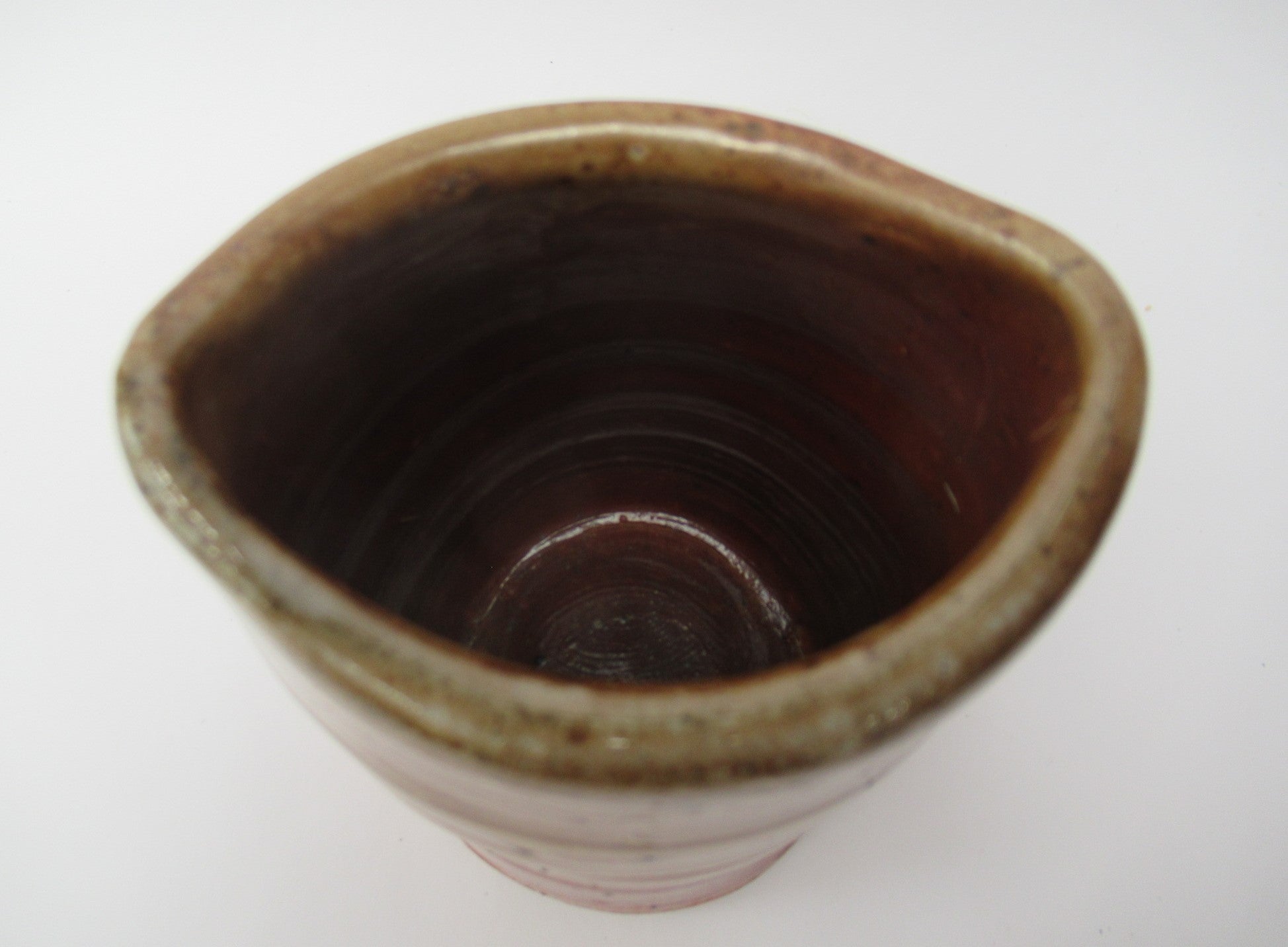 Micki Schloessingk , vintage studio pottery salt glazed vase or vessel, c1980