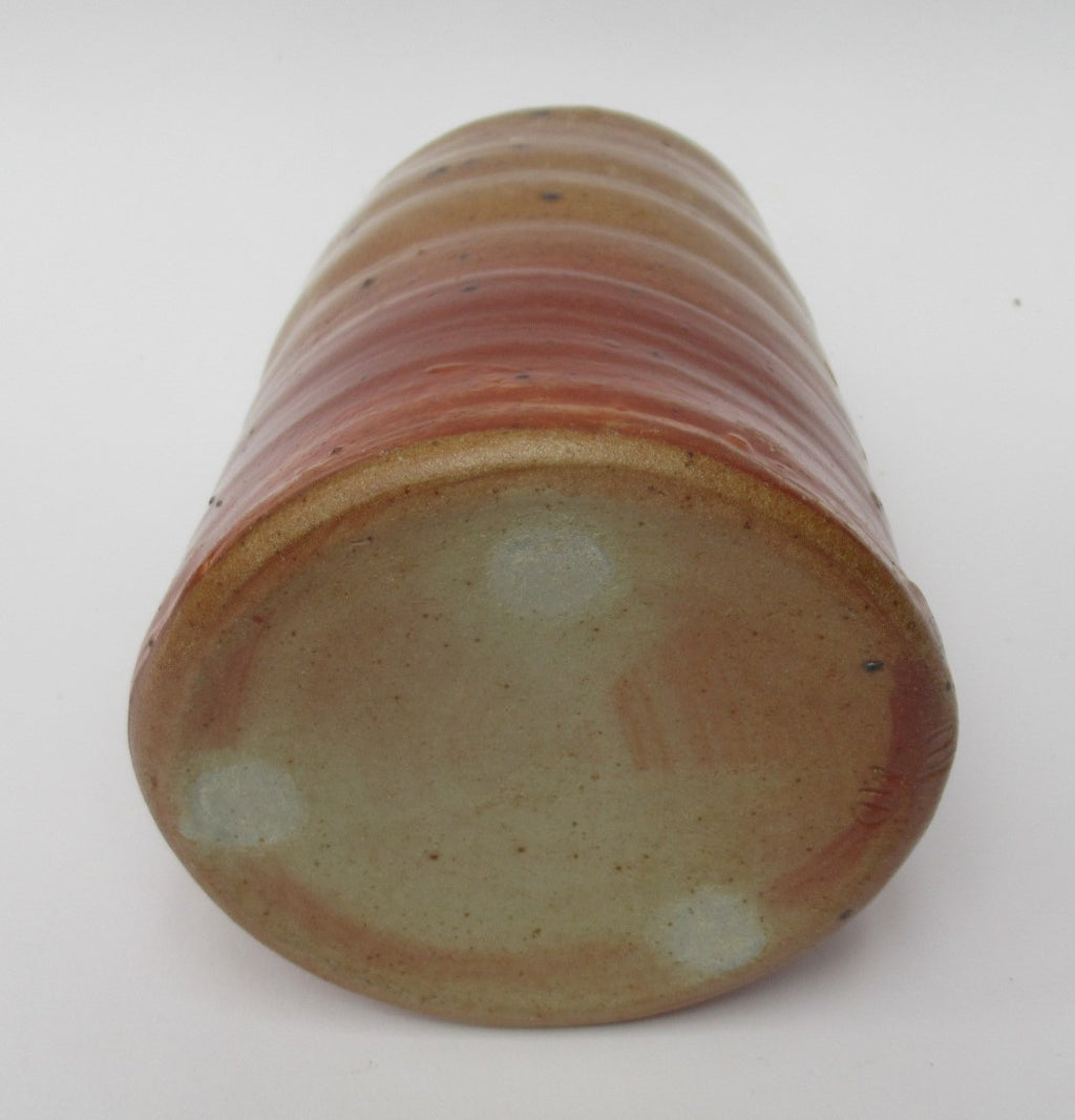 Micki Schloessingk , vintage studio pottery salt glazed vase or vessel, c1980