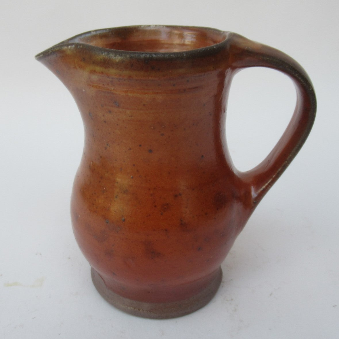 Micki Schloessingk , vintage studio pottery salt glazed cream jug, c1980