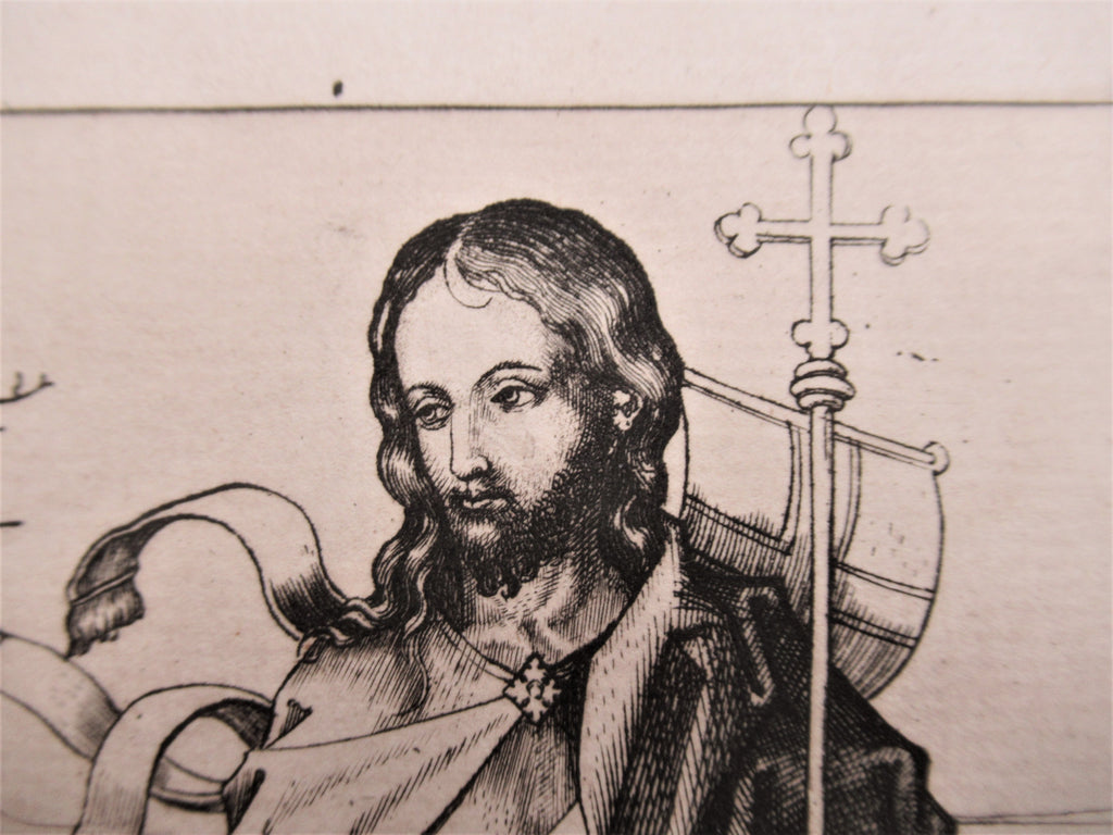 Martin Schoengauer, facsimile of woodcut c1490, published 1879, Christ and Mary