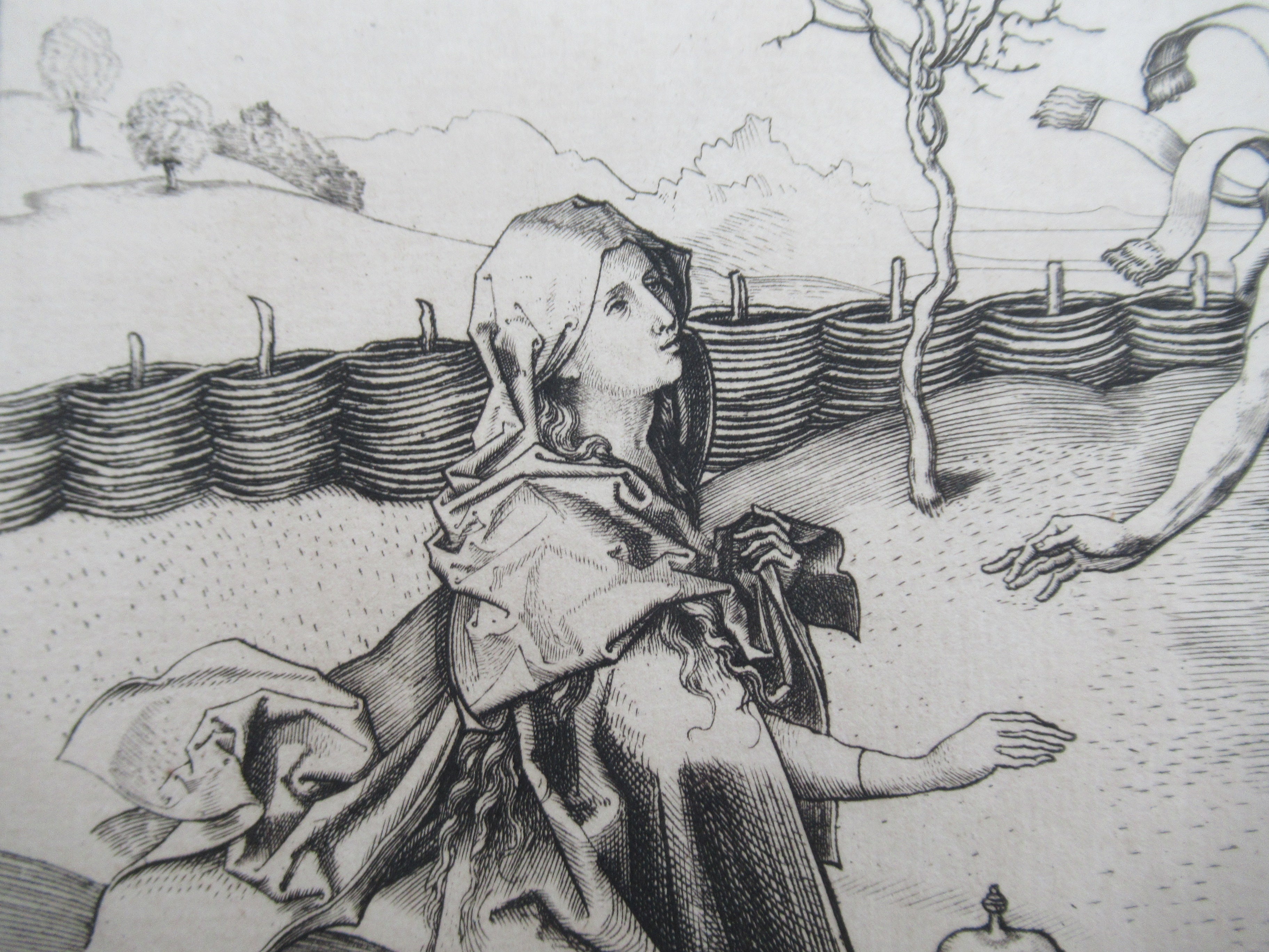 Martin Schoengauer, facsimile of woodcut c1490, published 1879, Christ and Mary