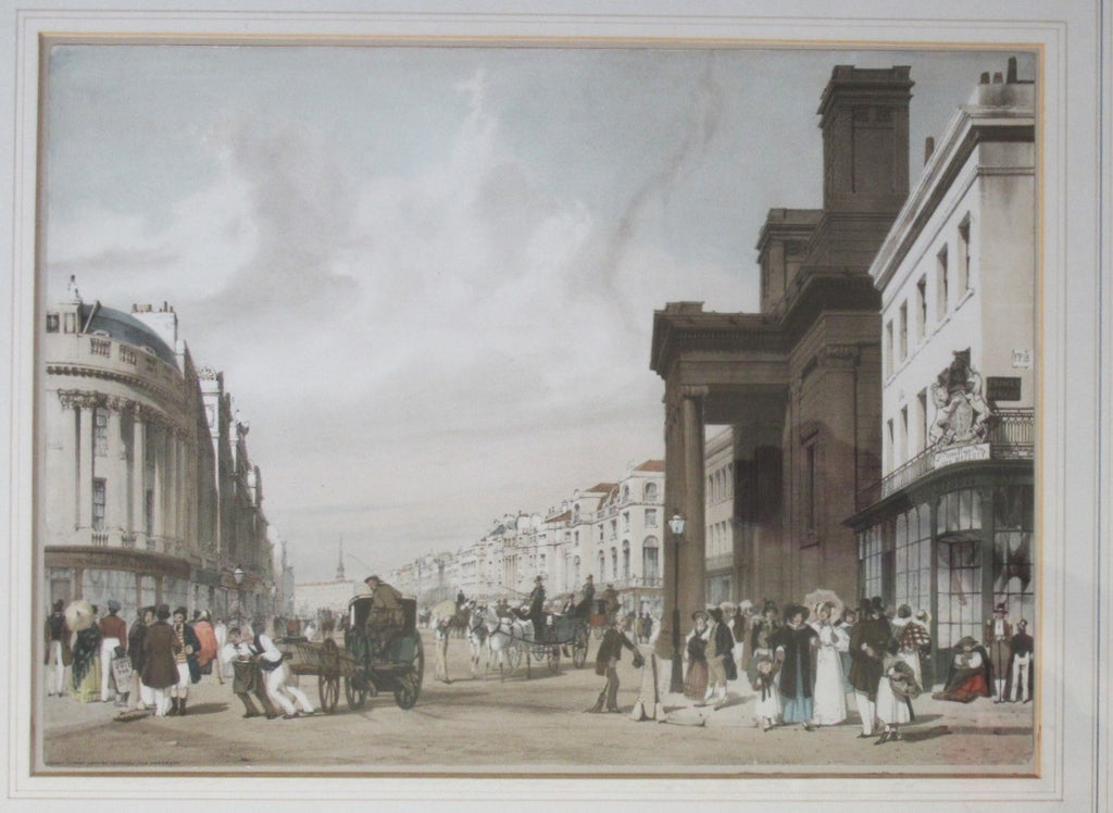 Original Thomas Shotter Boys 1842 hand coloured print, Regent Street, London