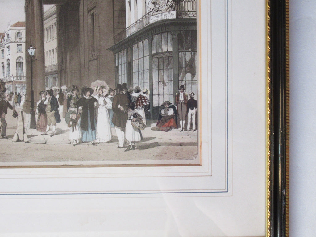 Original Thomas Shotter Boys 1842 hand coloured print, Regent Street, London