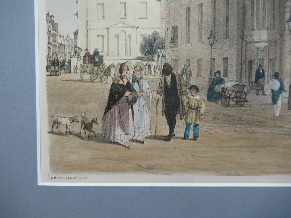 Original Thomas Shotter Boys 1842 hand coloured print, St James's Palace London