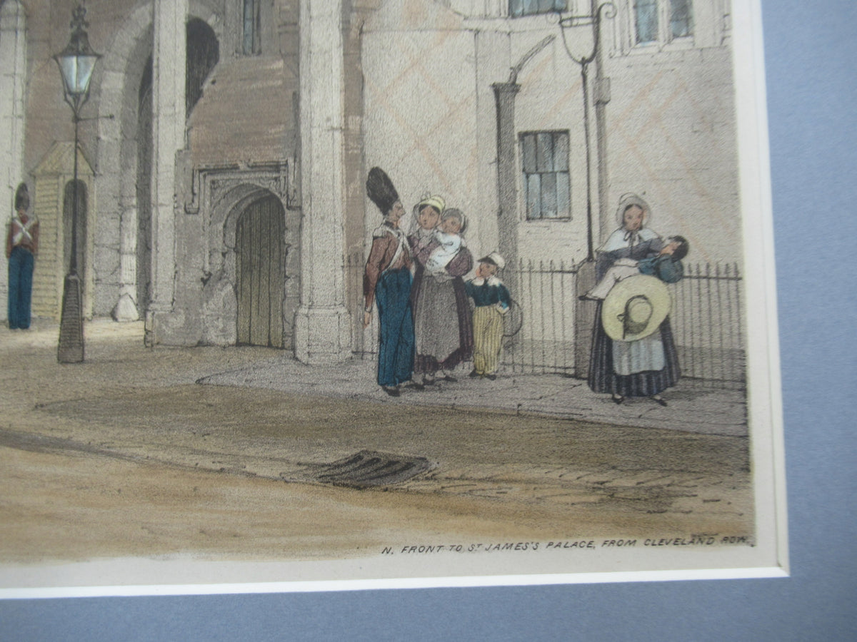 Original Thomas Shotter Boys 1842 hand coloured print, St James's Palace London