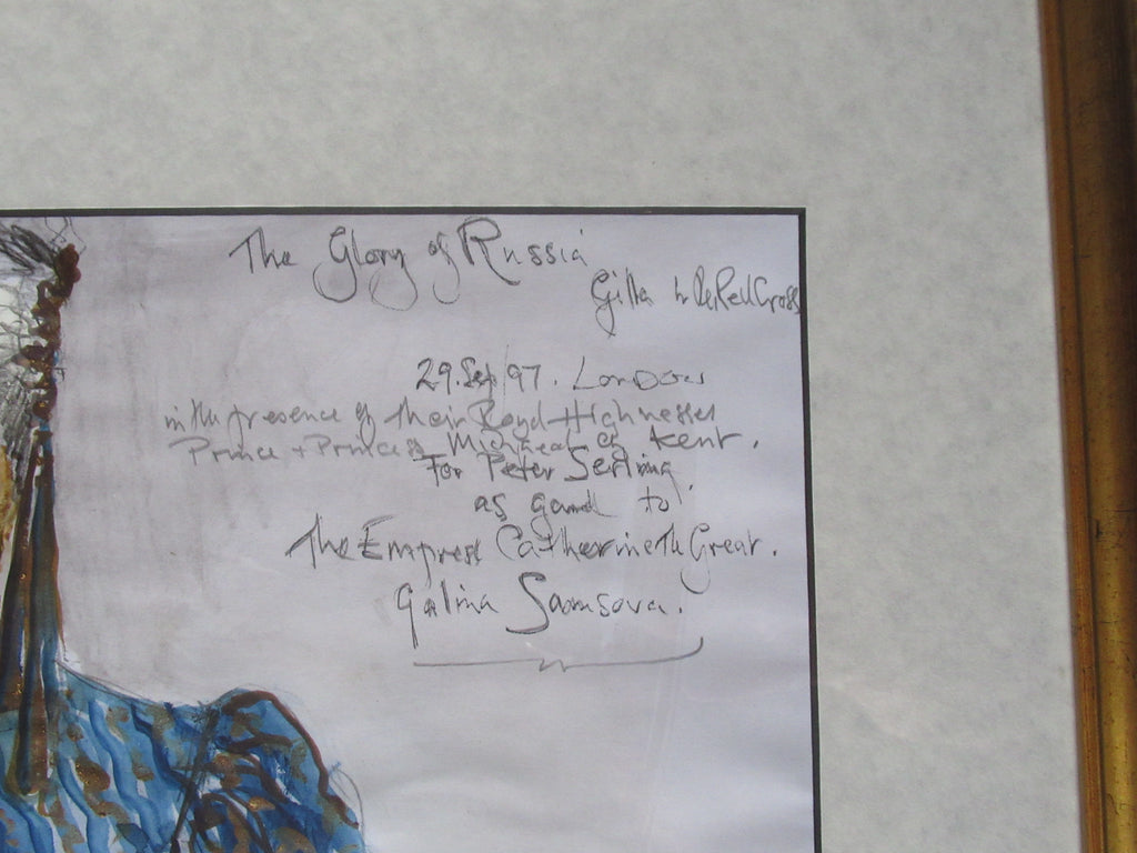 Alan Sievewright, Theatre/Ballet costume design, Russia theme, watercolour, 1997